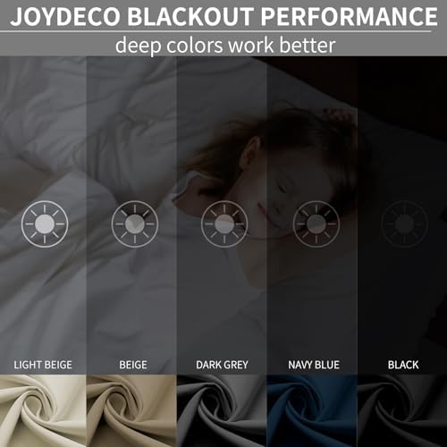 Joydeco Door Curtain Panel 78 Inches Black