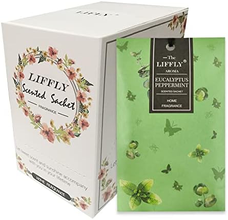 LIFFLY 14 Packs Eucalyptus Peppermint Scented Sachets