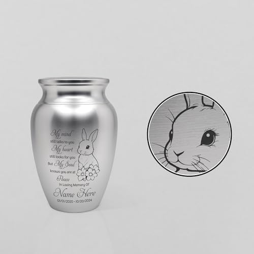 Personalized Baby Loss Mini Urn with Angel Wings