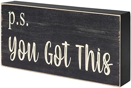 Esur Motivational Desk Sign - Black Decor for Home Office