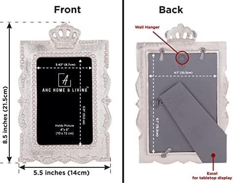 AHC Princess Crown 4x6 Silver Picture Frame