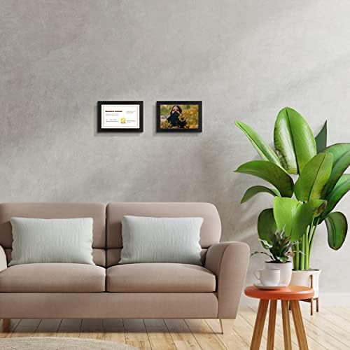 Golden State Art 55x85 Business License Frame Black Solid Wood with Tempered Glass