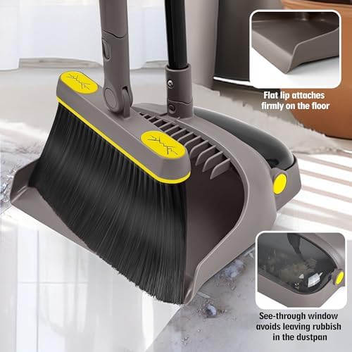 JEHONN Angle Broom with Dustpan Combo Set