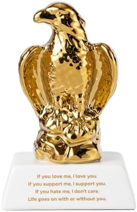 Gold Hawk Eagle Trophy Statue Home Decor