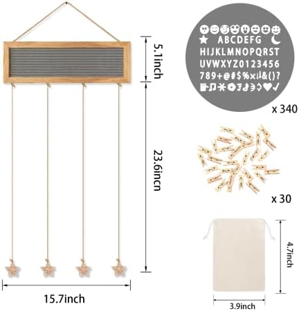 DIY Collage Picture Frame with 340 Letters and 30 Clips