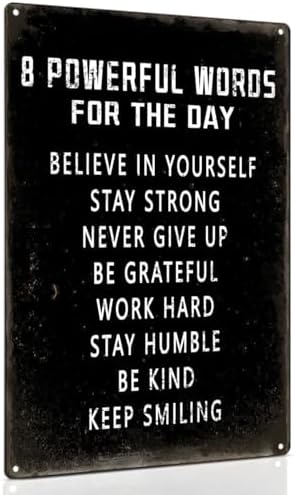 ALKB Motivational Wall Art Metal Sign 8x12 Inch