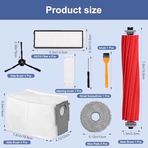 OCOMCAP Roborock Vacuum 20-Piece Replacement Kit