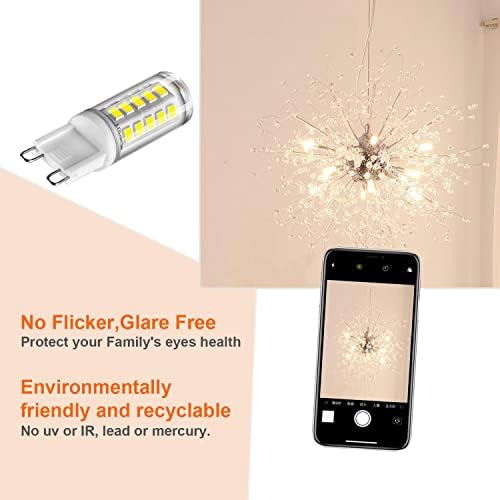 ATA 6 Pack G9 LED Bulbs 4W 6000K Halogen Replacement