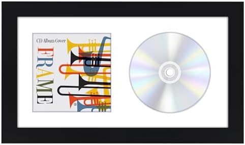 Americanflat 65x12 CD Frame with Shatter-Resistant Glass - Black 1