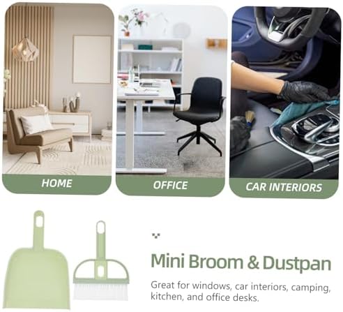 SOLUSTRE Mini Broom and Dustpan Set for Desktop Cleaning