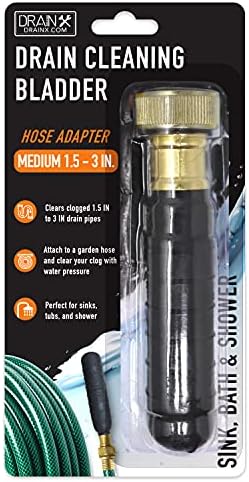 DrainX Hydro Pressure Drain Cleaning Bladder - Fits 15 to 3 Pipes