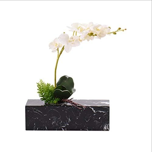 NDRFAWY Artificial Flowers Marble Vase Luxury Home Decor