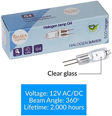 Simba Lighting 20W 12V Bi-Pin Halogen Bulb 5-Pack