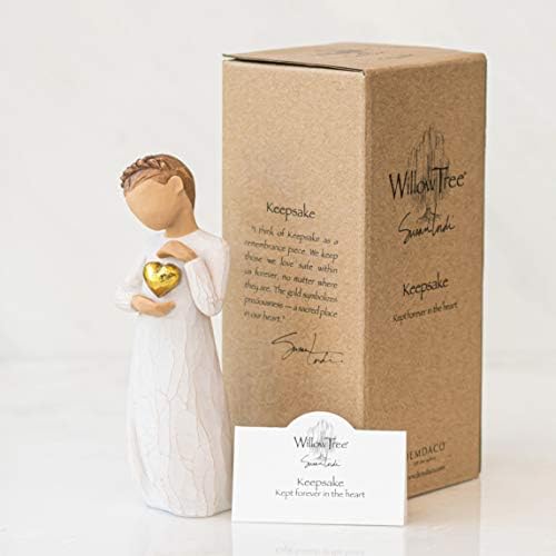 Willow Tree Keepsake Figure with Gold Leaf Heart