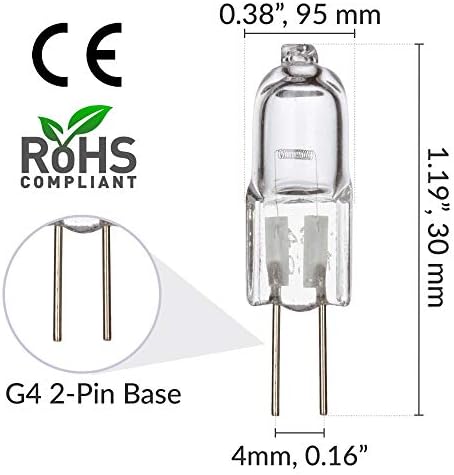 Simba Lighting 20W 12V Bi-Pin Halogen Bulb 5-Pack