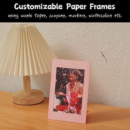 50 Pack 4x6 Paper Picture Frames - Multi-Color