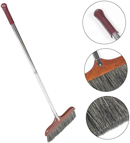 SHERCHPRY Ergonomic Soft Bristle Broom with Detachable Handle for Easy Storage