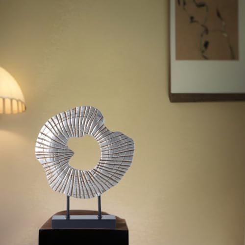 CECKQUE Wabi Sabi Resin Sculpture Vintage Silver