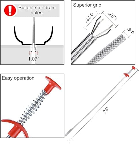 7-Piece 196 Inch Drain Unclogging Kit