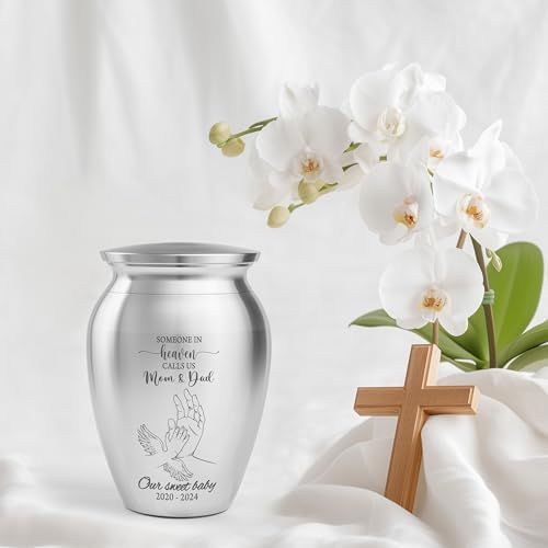 Personalized Baby Mini Urn Stainless Steel 256 Inch