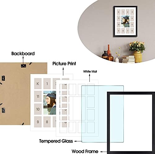 Golden State Art 12x16 Collage Frame with Real Glass