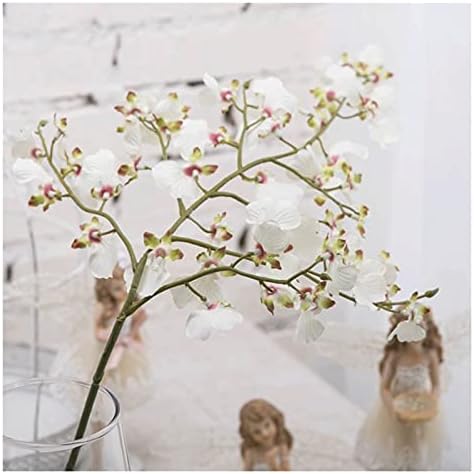 NDRFAWY Artificial Orchid with Glass Vase