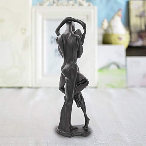 Romantic Couple Dancing Sculpture Passionate Embrace Kiss Art Statuette