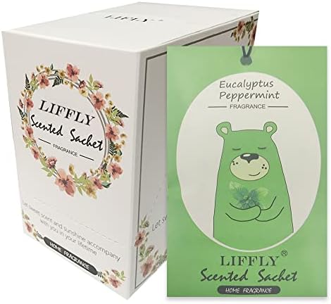 LIFFLY 14 PCS Eucalyptus Peppermint Scented Sachets Gift Box