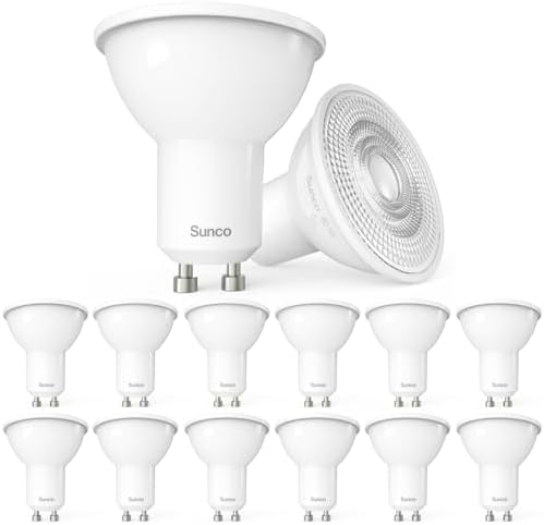 Sunco 12 Pack MR16 LED Bulbs GU10 Dimmable 5000K Daylight