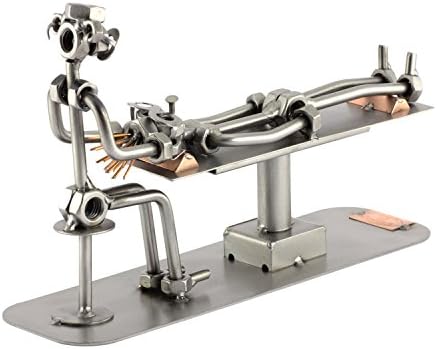 German Steel Nuts and Bolts Osteopath Sculpture Figurine