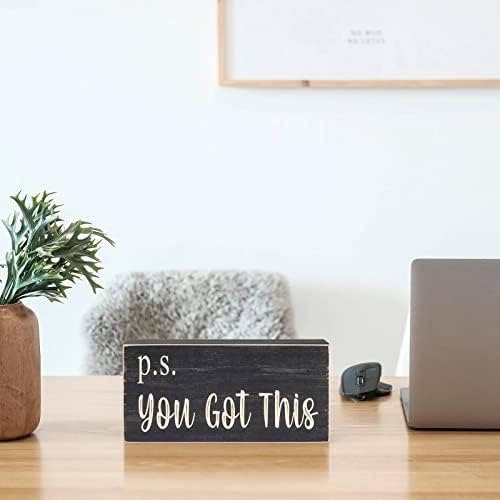 Esur Motivational Desk Sign - Black Decor for Home Office