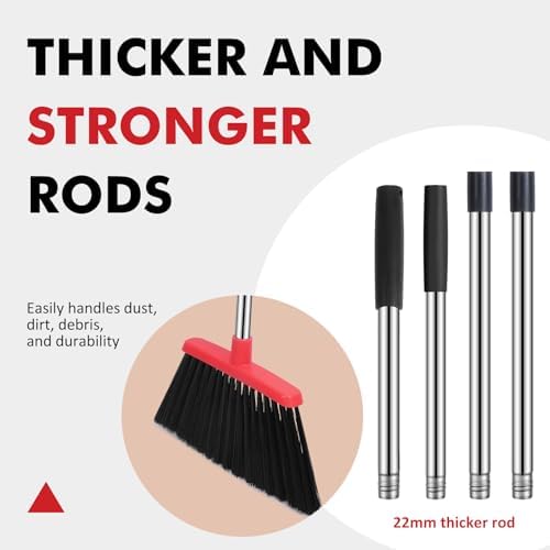 NACENA 55 Inch Heavy Duty Angle Broom 2 Pack