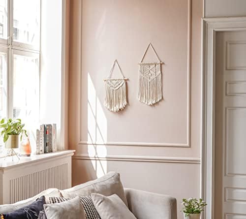 Mkono 2 Pcs Macrame Wall Hanging Boho Decor