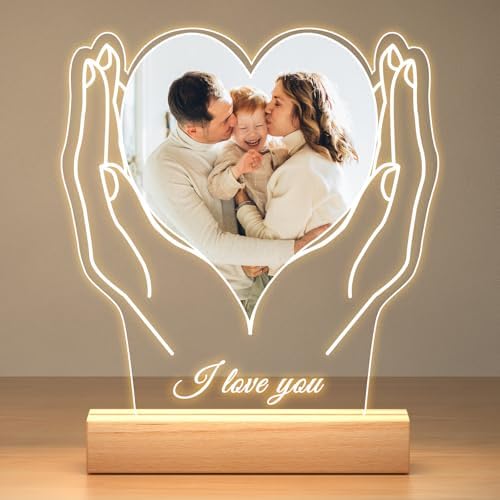 Custom Acrylic Photo Frame with Night Light