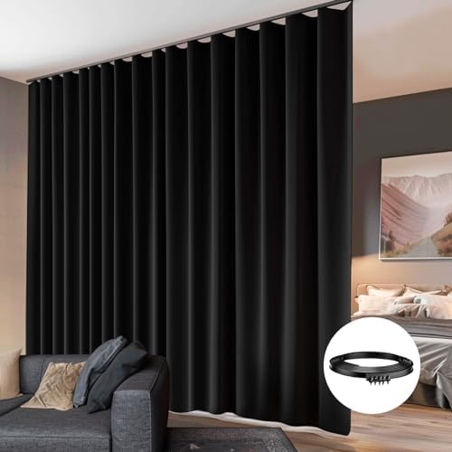 Hoeflife Room Divider Curtains with Flexible Ceiling Tracks