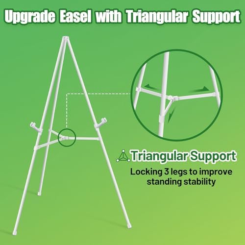 VAIIGO 63 Adjustable White Easel Stand with Carry Bag