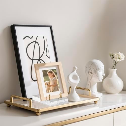 Acrylic Easel Display Stand - Gold-1P Adjustable Tilt 2cm Thick Base