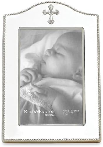 Reed Barton Abbey Cross Silverplate Frame 4X6 1