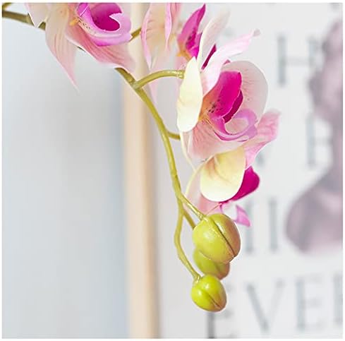 NDRFAWY Artificial Flower Phalaenopsis Bouquet with Vase Set