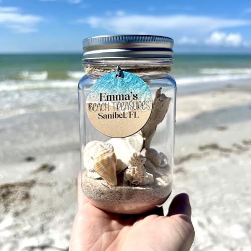 Plastic Beach Treasures Jar with Name and Destination