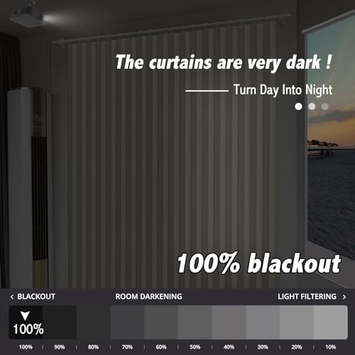 AJAZZ Blackout Doorway Curtain Panel 98 W x 84 L