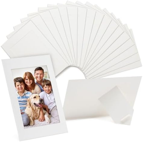 Juvale 4x6 Photo Frames - 50 Pack White DIY Cards with Easel Back