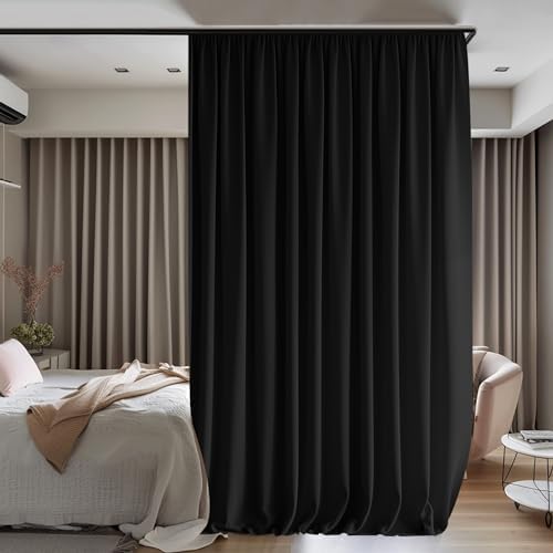 Hoeflife Room Divider Curtains with Flexible Ceiling Tracks