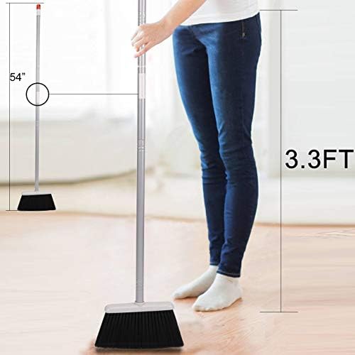 TreeLen Broom and Dustpan Set 52 Indoor Heavy Duty Cleaning Combo