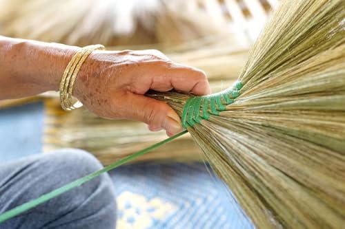 ZOTATO 2-Pack Vietnamese Straw Brooms 40 Cleaning Tools