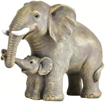 XGZY Elephant Statue Decor - Grey Indoor Figurine
