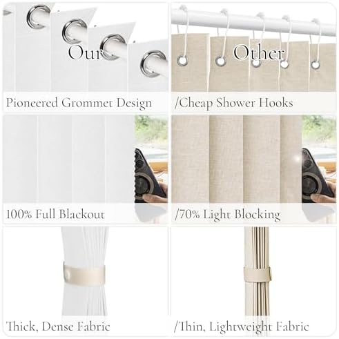 HMYI 100 Blackout Closet Curtain Panel