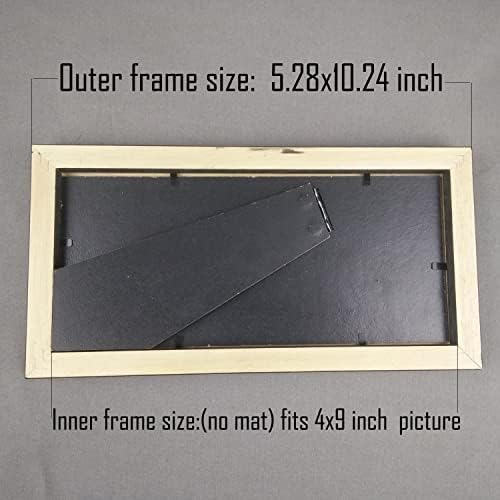 Creative Wooden Dollar Bill Frames 4x9 Black with Matting