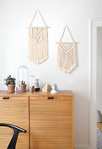 Mkono 2 Pcs Macrame Wall Hanging Boho Decor