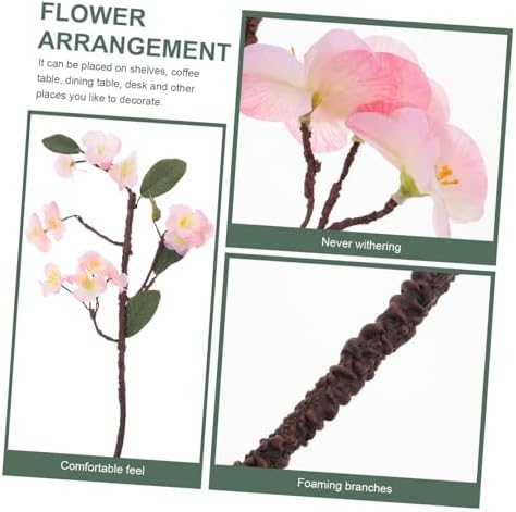 2pcs Pink Cherry Blossom Artificial Flower Decor for Bathroom